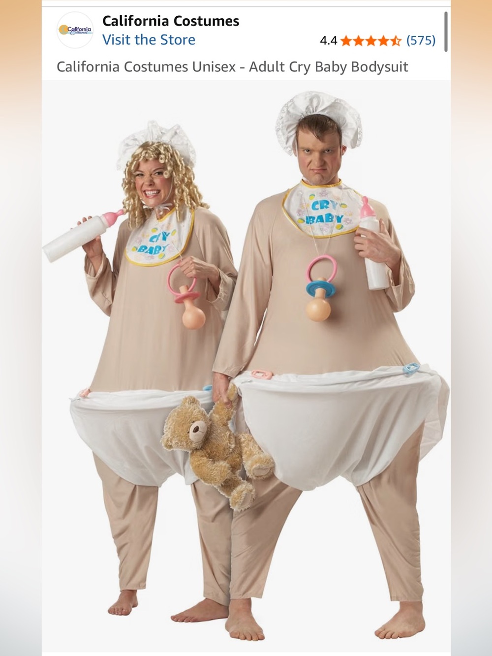 Adult Cry Baby Costume S/M